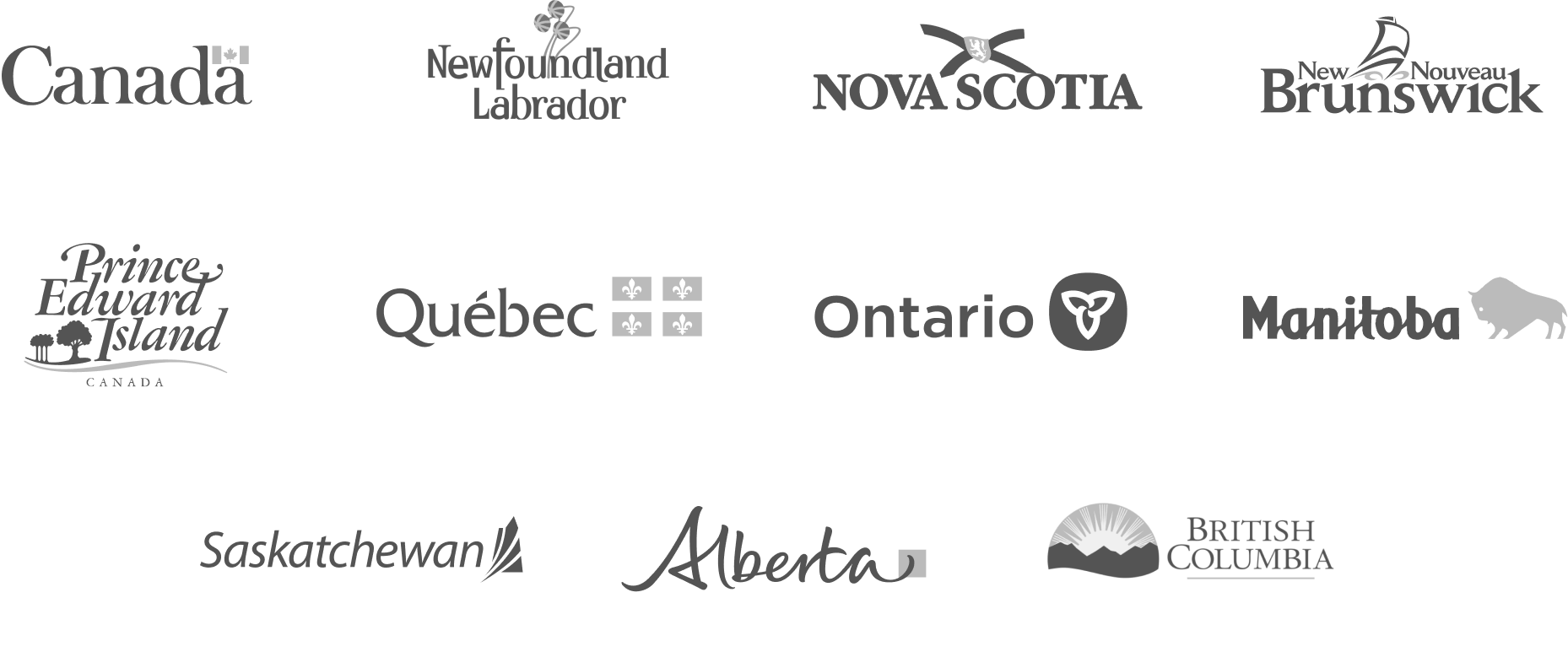 Canadian Provincial Logo Group Image
